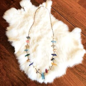 Native American Fetish Necklace with Bear Feature | Genuine Multi Stone | 30”